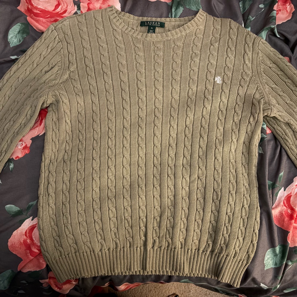 Ralph Lauren Cable Knit Sweater - Khaki